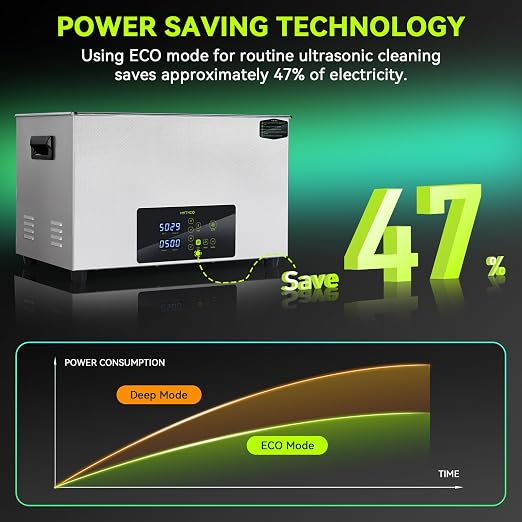 Ultrasonic Cleaner, One-Touch Cleaning,Heating, Deep Mode, ECO Energy-Saving Ultrasonic Cleaning Machine Excellent for Labs,Carburetor,Jewelry,Dentures,Automotive & Industrial Parts. (30L)