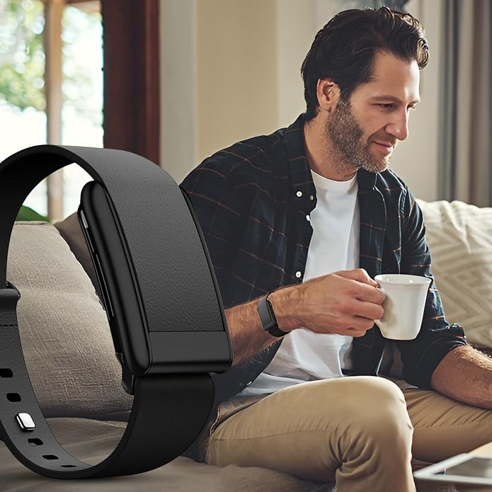 DADO Luxe Tapered Leather Replacement Band Compatible with WHOOP 5.0, One, Peak, and Life Fitness Tracker – Durable & Comfortable | Not for Whoop Gen 4