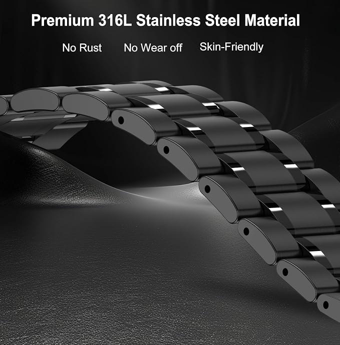 SUPLINK Stainless Steel Band Compatible with Samsung Galaxy Ultra Watch Bands Men Women, Adjustable Metal Replacement Band for Samsung Watch Ultra Bands 47mm, Space Grey