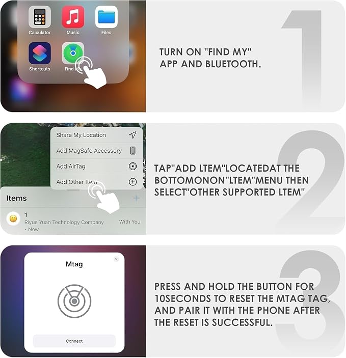 Mini GPS Tracker for Vehicles,Hidden Vehicle Tracking Device with Magnetic Case,Real-Time Mini Magnetic Car Tracker Device Works with Apple Find My (iOS Only),No Monthly Fee (2PCS)