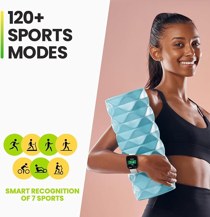Amazfit Bip 5 Smart Watch 46mm, GPS, Amazon Alexa Built-in, Bluetooth Calling, 10-Day Battery, Heart-Rate & VO2 Max, Sleep Health Monitoring, AI Fitness Tracker App, for Android & iPhone, Black