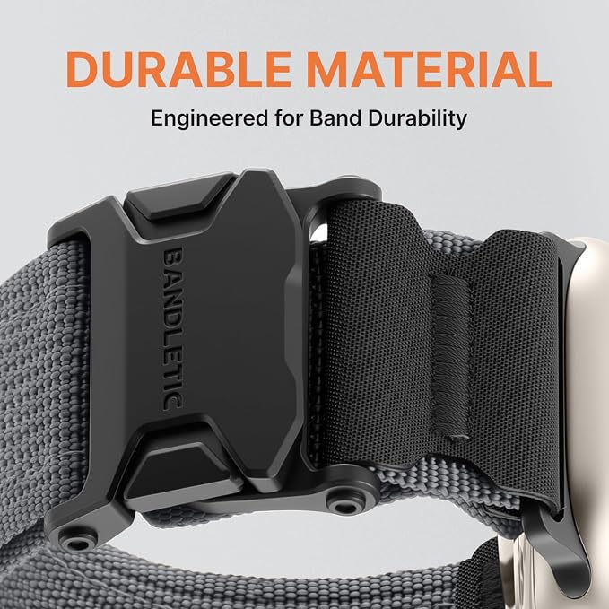 Bandletic Magnetic Nylon Band Compatible with Apple Watch Bands, Rugged Breathable Durable Replacement Straps for iWatch Ultra3/2 49mm,Series 11 10 46mm, 9/8/7 45mm, SE3/6/SE/5/4 44mm, 3/2/1 42mm