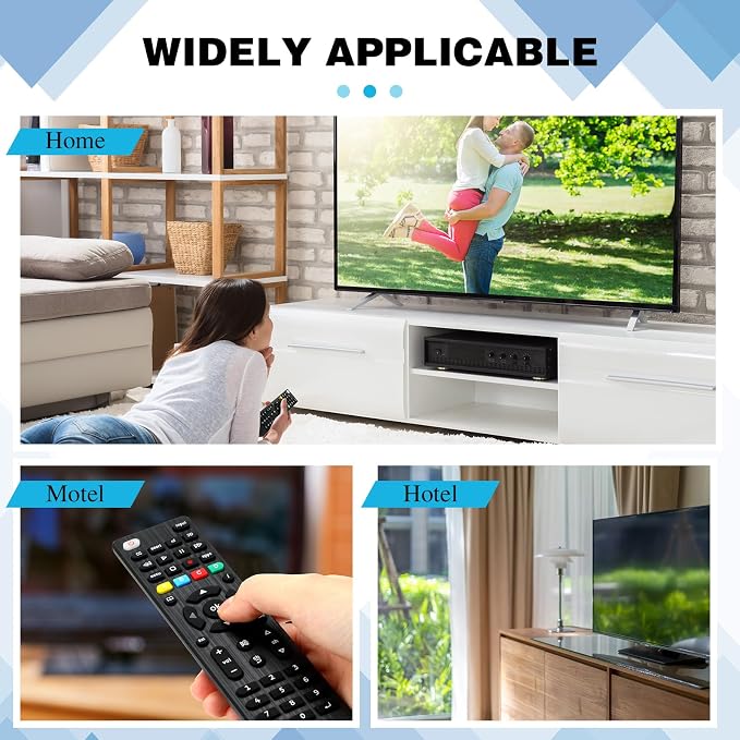 100 Pack Universal TV Remote Replacement Compatible with All Smart TV LED LCD HDTV 3D Series for Motel Hotel Nursing Home (Regular)