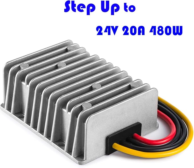 Waterproof DC/DC Converter 12V Step Up to 24V, Boost Converter 20A 480W Voltage Regulator, Power Adapter Voltage Booster,Power Supply Module Boost Transformer for Car Truck Vehicle Boat