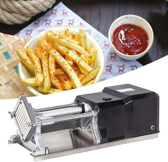 Electric Commercial French Fry Cutter Machine With 1/2 1/4 3/8 Inch Stainless Steel Blades Professional Potato For Potatos And Vegetables