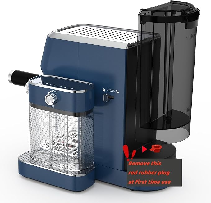MAttinata Cappuccino Machine, Coffee Maker with Automatic Milk Frother | CM1632L, Blue, 20 Bar Espresso Machine, Adjust Milk Foam for Latte Art, Italian Pump, Compact for Home, Stainless Steel