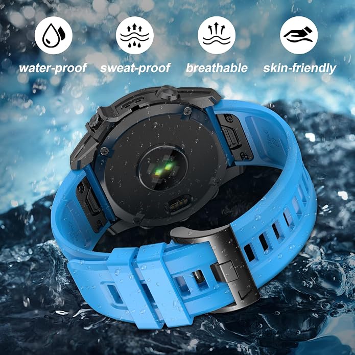 EZMVZKU 26mm Easyfit Straps for Garmin Fenix 8 AMOLED/8 Pro 51mm/7X/7XPro Sapphire Solar Watchands Replacement for Fenix 6X/6X Pro/5X/5X Plus/Enduro 3/2/Quatix 8/epix Pro/Descent Mk3i/Tactix 8 51mm