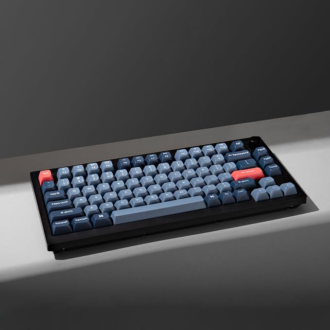 Keychron V1 Max 75% RGB Custom Mechanical Keyboard, 2.4Ghz/Bluetooth 5.1/Wired QMK/VIA Programmable Macro, Hot-Swappable Gateron Jupiter Brown Switch Gasket Mount for Mac Windows Linux