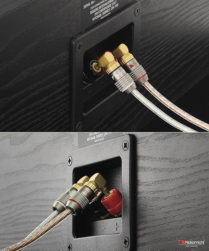 Nakamichi FanLock Excel Series 24k Gold Plated Right-Angle 90 Degree Banana Plug 10 AWG - 18 AWG Gauge Size 4mm for Speakers Amplifier Hi-Fi Home Theatre Wire Cable Quick Connector, 10 Pcs (5-Pairs)