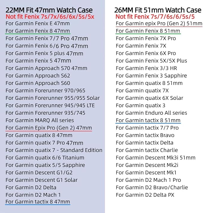 26mm Adjustable Nylon Watch Band for Garmin Fenix 7x Fenix 8 51mm Epix Pro 51mm Strap, Quick-Fit 26mm for Fenix 5x plus & Tactix 7 pro Bands, for Instinct 2X Watch Band Replacement (Black - Silver Buckle, 26mm)