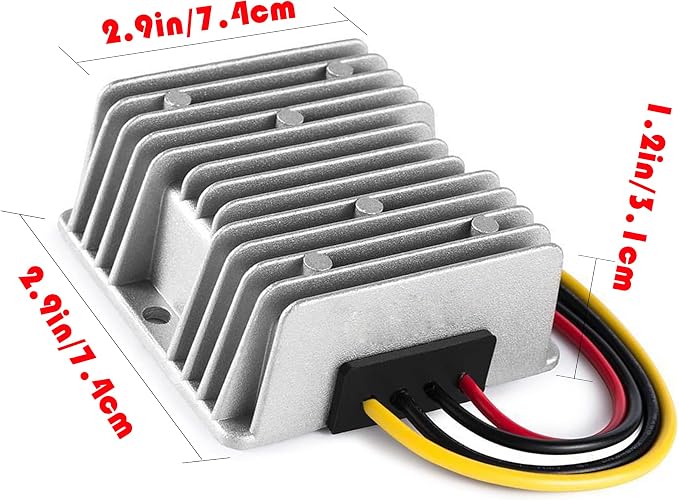DC Converter 8V-40V to 12V 6A 72W, Step Down Step Up Converter Voltage Regulator, Power Adapter Voltage Booster, Reducer Waterproof Module Transformer for Golf Cart Club Car Truck Vehicle