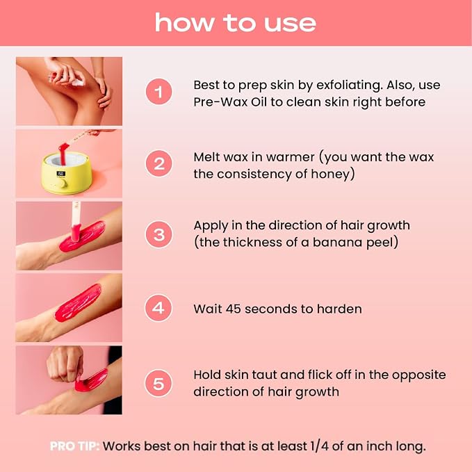 KoluaWax Premium Waxing Kit for Women - Beginner Friendly - Complete Wax Kit that includes 14oz of Wax Beads, Applicator, Pre and Post Care, Suitable for Sensitive Skin (Sun)