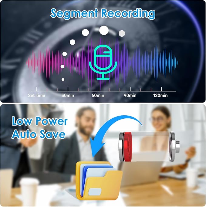 Digital Voice Recorder, XIXITPY 32GB (2000 Hours) Voice Recorder with AI Noise Reduction, Portable Voice Activated Recorder for Work Lecture Meeting Interview Class