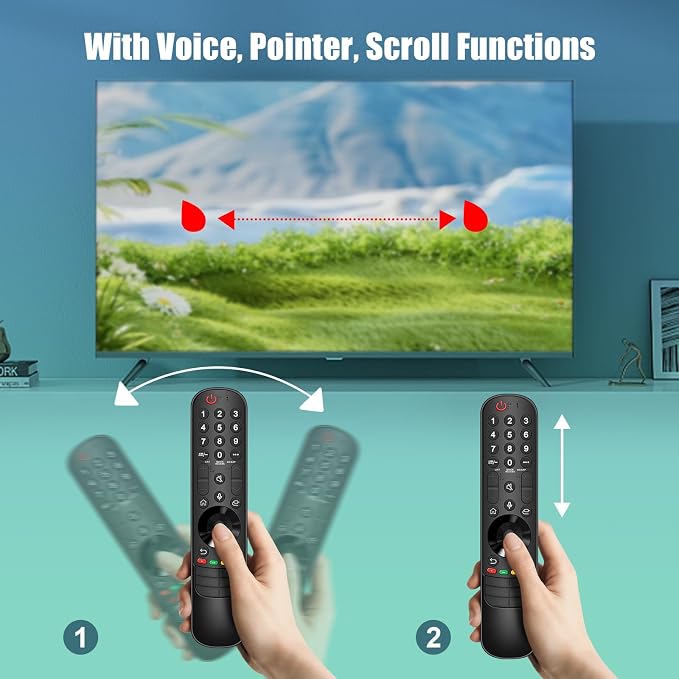 Magic Remote for LG Smart TV Remote Control,for LG TV Remotes AN-MR24GA/23GA/22GA/21GA with Pointer and Voice Function,Replacement for 2019-2024 UHD QNED NanoCell MiniLED OLED C4 C3 C2 C1 G4 Smart TVs