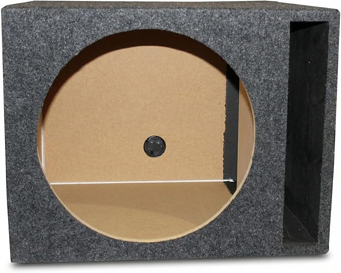 QPower 15 Inch Single Vented Subwoofer Enclosure Box for Car Audio System