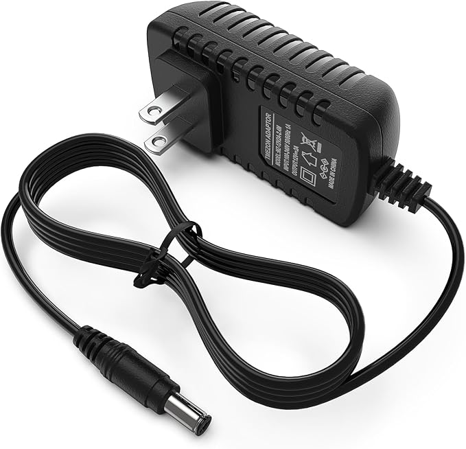 TMEZON 12 Volt 2A Power Adapter Supply AC to DC 2.1mm X 5.5mm Plug 12v 2 Amp Wall Plug Extra Long 8 Foot Cord LED Strip Module Light