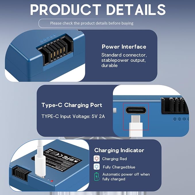 12000mAh Rechargeable Battery for eufy Security S220 S230 S231 S330 E330 3-in-1 Video Smart Door Lock E31 and Smart Drop, T8520 T8520S T8520J11 T8531 E8531JY1 T8520T11 Security Smart Lock