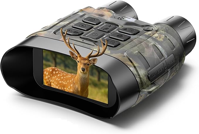 Night Vision Goggles 4K 112MP, 18X Zoom Infrared Binoculars with 5000mAh Long Battery Life, 1968ft Range, 64GB Card Included, Full Color Night Vision for Hunting Camping Security Surveillance