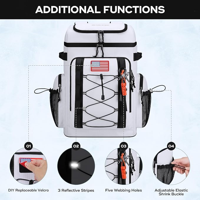 Maelstrom Backpack Cooler,Soft Lightweight Leakproof Cooler Backpack,Men Women 35/50 Can Insulated Cooler Bag,Keeps Hot/Cold for Up to 16 Hours,Perfect for Camping, Beach