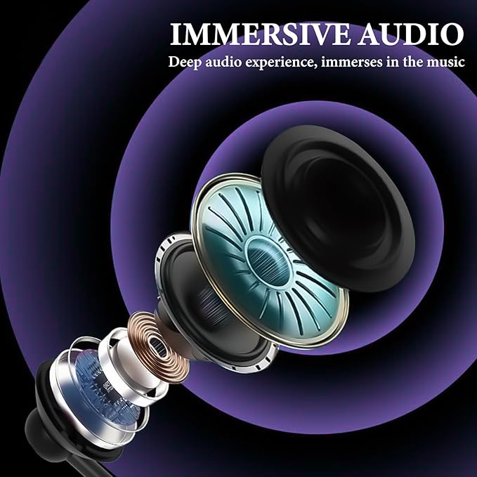 GEEKRIA VR in-Ear Headphones Compatible with Pico Neo 3, HTC Vive, Short Earbuds with S/M/L Size, 3.5 mm Aux 360 Degree Sound Earphone (Black)