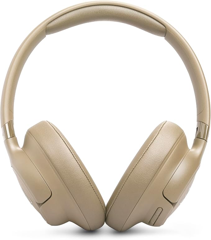 JBL Tune 730BT - Wireless Over-Ear Bluetooth® 6.0 Headphones with Powerful JBL Pure Bass Sound, 2 beamforming mics for Perfect Calls, Up to 76 Hours of Battery Life, & Multi-Point Connection (Beige)