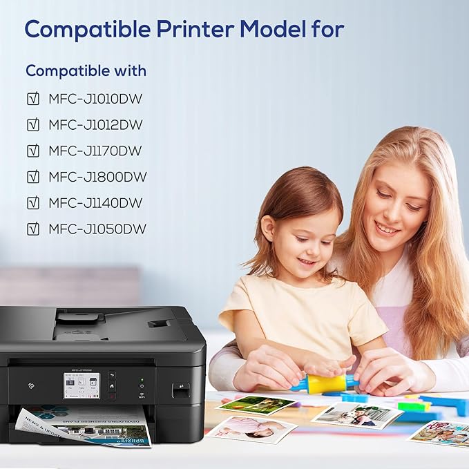 LC401XL Ink Cartridges Compatible for Brother Ink Cartridges LC401 LC401XL for Brother MFC-J1010DW MFC-J1012DW MFC-J1170DW MFC-J1800DW Printer Ink (Black Cyan Magenta Yellow, 4 Pack)