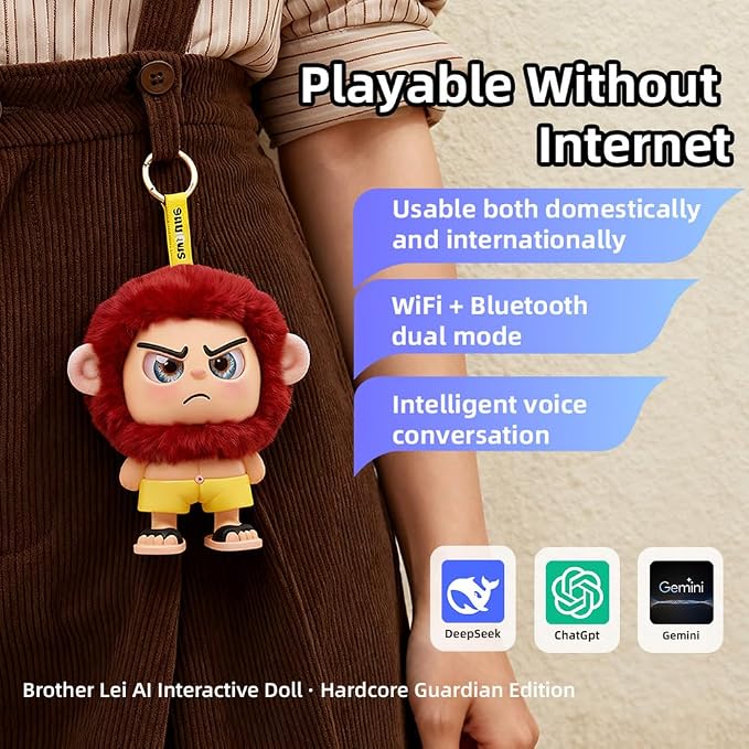 AI Interactive Doll, AI Robot Voice Representation Toy with Multilingual Support, Emotional Interaction for Adults