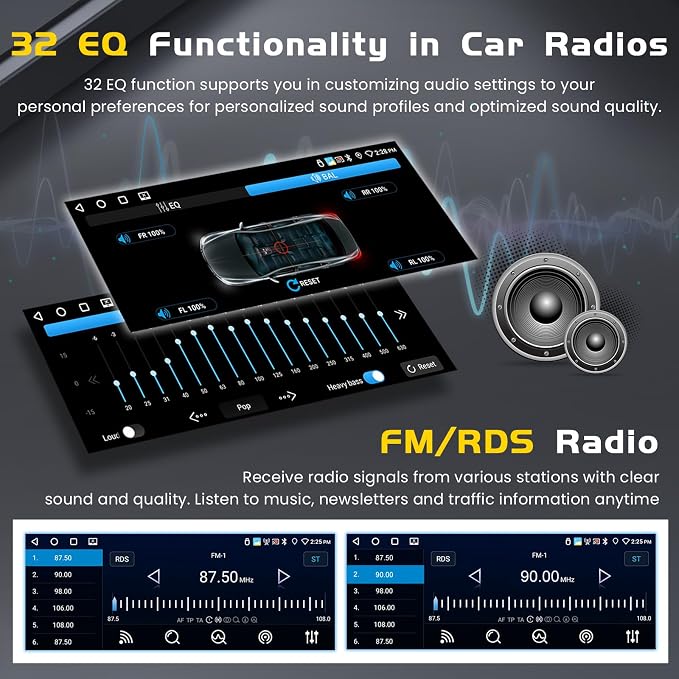 [4G+64G] Radio for Dodge Ram(2002-2006), Jeep Wrangler 2003-2006, Jeep Liberty 2002-2007, Jeep Grand Cherokee(1999-2004) – 6.86" HD Touchscreen Car Stereo with CarPlay Android Auto GPS SWC