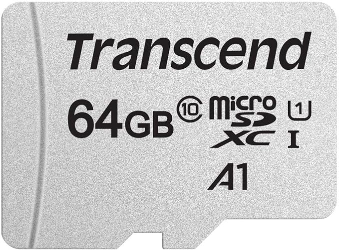 Transcend 64GB microSDXC Micro SD Card A1 UHS-I U1 C10, Up to 100MB/s, Full HD Video Memory Card for Nintendo-Switch/Steam Deck/ROG Ally/MSI Claw/GoPro/DJI/Insta360/Action Camera/Home Camera