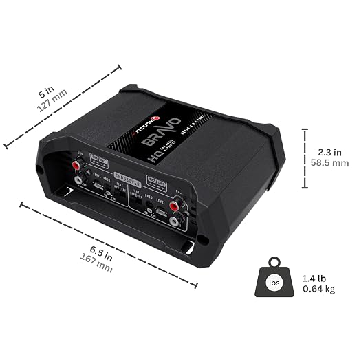 Stetsom Bravo HQ 400.4 - Multichannel Car Audio Digital Amp, 2 Ohms Stable - 400 Watts RMS 4 Independent Channels, Variable Crossover, Full Range, Car Stereo ds Bridge Speakers 400x4 RCA & High Input
