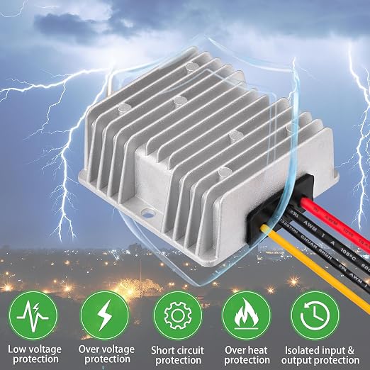 24V to 48V DC Step UP Converter for Starlink,ELFCULB 3A 144W Power Supply Voltage Booster Converter Regulartor