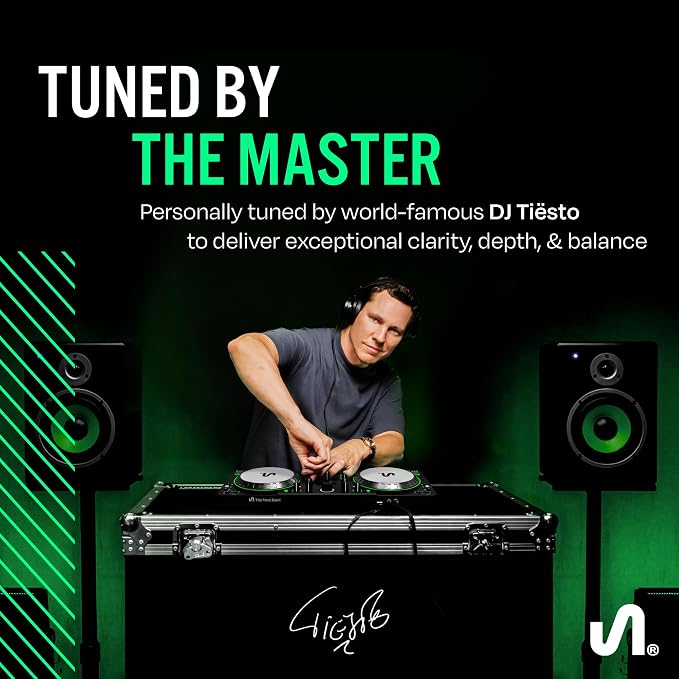 The Next Sound by Tiësto Noise Cancelling Headphones Wireless Bluetooth, MX41H Over Ear Headphones with Microphone, Hybrid ANC, 40H Playtime, Foldable Headset with AUX & Low Latency Gaming Mode