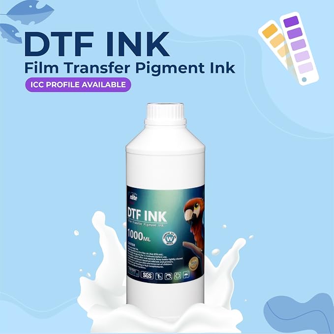 Enlite Premium DTF White Ink for DTF Heat Transfer Film Printing, Used for Printhead L1800 L805 R1390 4720 I3200 XP600 DX7 DX5 5113, Great Fluency, Whiteness and Covering Rate, 33.8oz