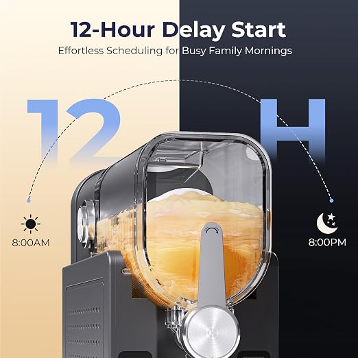 Slushie Machine, No Ice Needed Slushy Maker for Home, Real-Time Temp Display, Frozen Drink Maker with 6 Preset Programs for Ice Cream, Frappés, Milk Shake and More, Slate, 1 Pack+6Modes