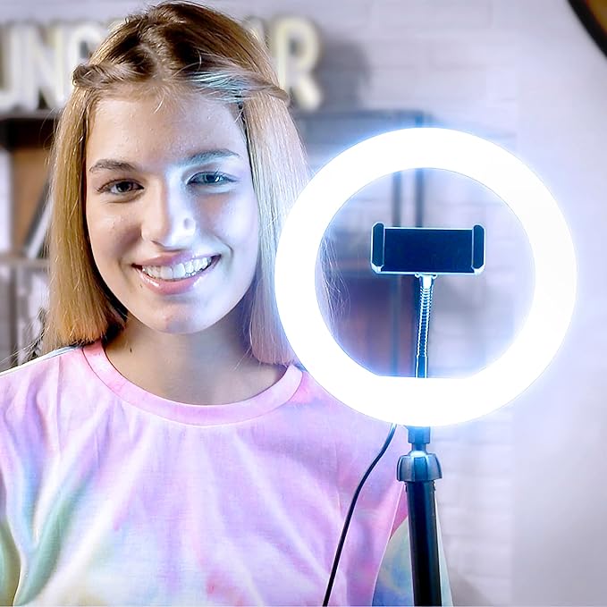 Canal Toys New So DIY TikTok Instagram YouTube Multicolored Ring Light with Green Screen and Phone Mount Tripod. Studio Creator 2 Influencer Video Creator Kit