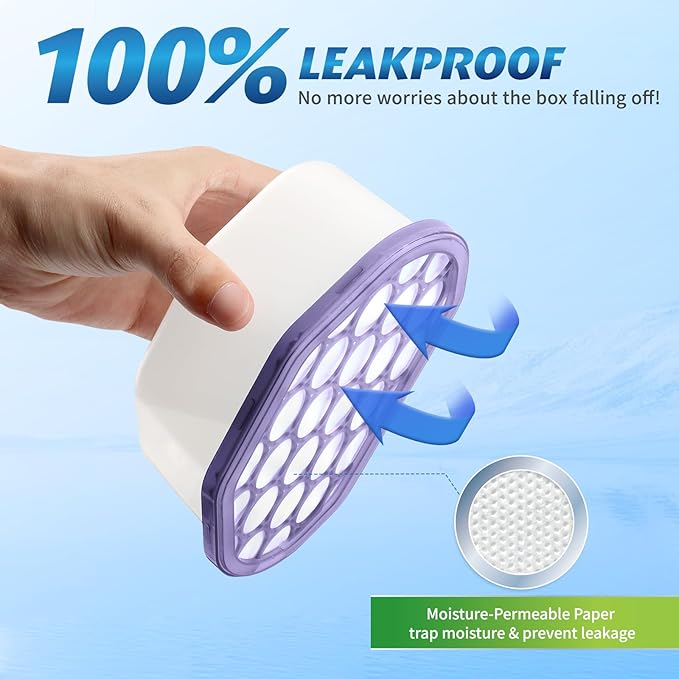 Ksend Moisture Absorbers, 12 Pack, Compact Dehumidifier for Closet, Efficient Humidity Absorber Boxes, Moisture Absorber for Closet, Odor Eliminator with Lavender Fragrance, Purple, 6.4oz, 300ml
