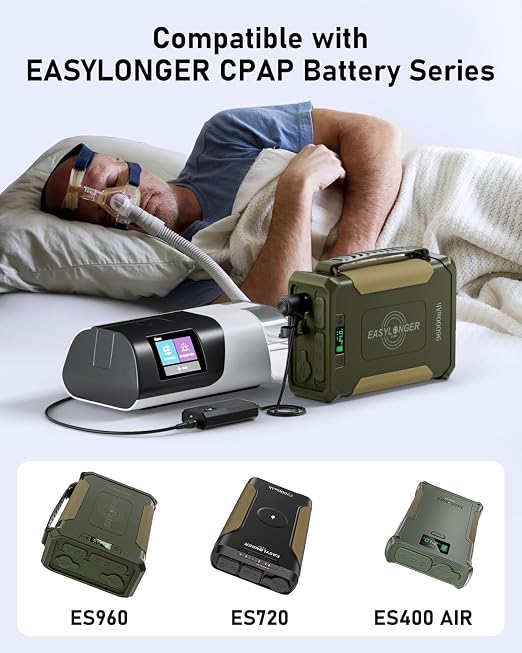 EASYLONGER Car Adapter for CPAP, DC 12/24V Converter CPAP Power Cord, 84W Car Charger with 4 DC CPAP Cables for ResMed S9/ AirSense 10/ AirCurve 10/ AirMini/AirSense 11/ Philips Dreamstation etc