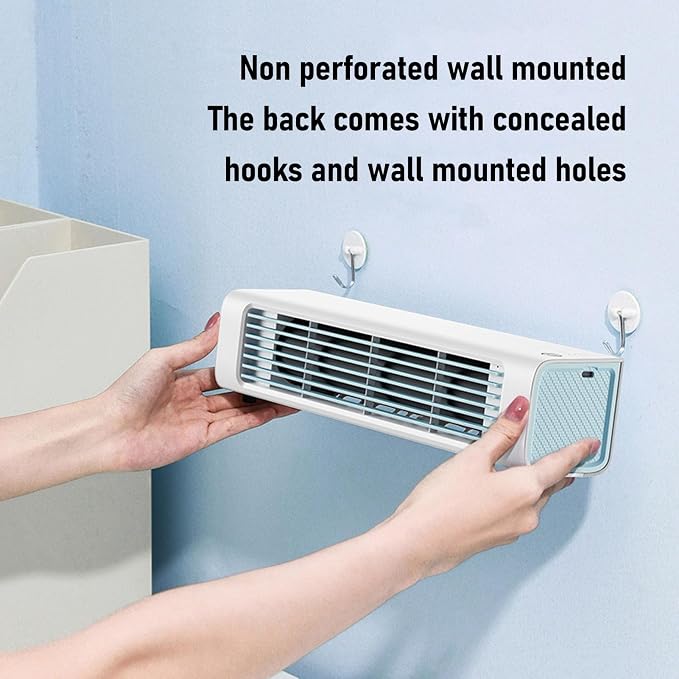GOWENIC Tower Cooling Fan, 3 Gears Speed Adjustable USB Compact Standing Desk Fan, for Bedroom Office Desktop Wall Bedside Home (White)
