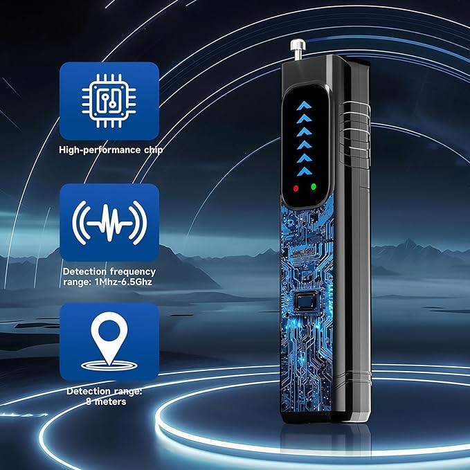 Hidden Camera Detectors,Anti-Spying Device,Portable GPS Tracker Detector and Bug Detection Device,Wireless Signal and RF Scanner,Hidden Camera Finder for Travel,Hotels,Home,Office,Car