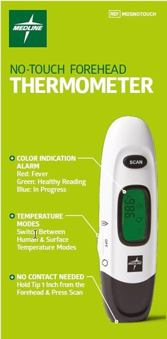 Medline No Touch Infrared Forehead Thermometer
