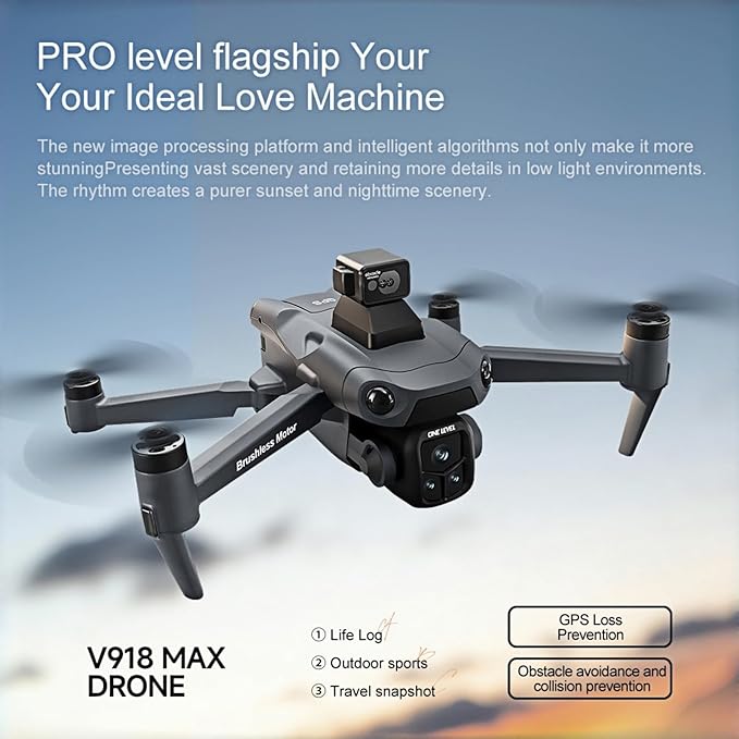 GPS Drone with 8K Camera for Adults, Obstacle Avoidance, 5G Large Screen Controller, Follow Me, 3 Batteries 75 Min Flight Time, 50x Zoom, Brushless Motor, Under 249g (Deep Space Grey)