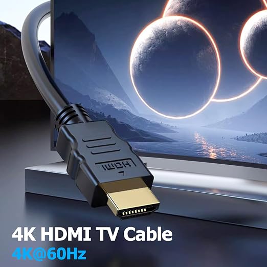 HDMI Cable 15 FT, 4K HDMI TV Cable 15FT, in Wall Shielded HDMI 2.0 CL3 Rated Cord for Smart Monitor with Streaming TV, 4K, 1080P@144Hz,ARC & CL3 Rated | for Laptop, Monitor, PS5, PS4, Xbox, Soundbar
