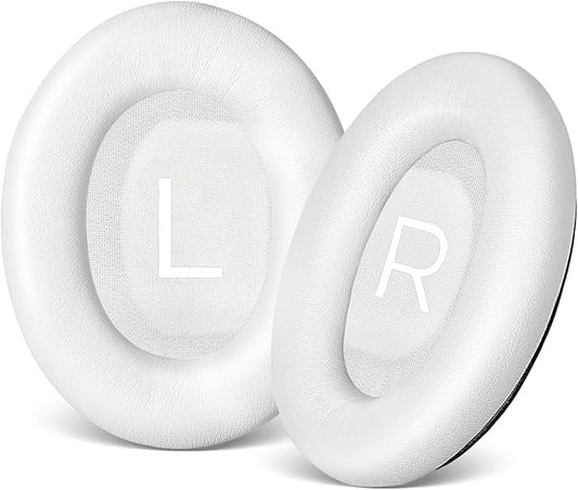 Aurivor Replacement Ear-Pads Cushions for Bose QuietComfort 45 35 35ii (QC45/ QC35/ QC35ii), Premium Ear Covers Compatible with QuietComfort SE (QC SE)/ New QuietComfort Headphones (White)