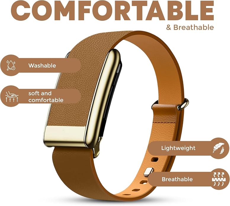 DADO Luxe Tapered Leather Replacement Band Compatible with WHOOP 5.0, One, Peak, and Life Fitness Tracker – Durable & Comfortable | Not for Whoop Gen 4