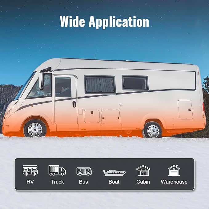 VEVOR 8KW Diesel Heater, Parking Heater with Automatic Altitude Adjustment, Max 18045 ft, Bluetooth App Control Diesel Air Heater, Remote Control and LCD, for Car SUV Trailer Camper Van Boat Garage