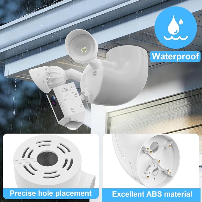 Eave Mount for Ring Floodlight Cam Wired Plus/Pro, Ring Smart Lighting Floodlight, Blink Wired Floodlight Cameras, Wyze Floodlight Camera V2/Pro and Roku Flood light Cam Mounting Bracket, Easy Install