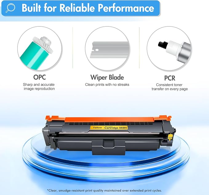 069H 069 Toner Cartridge Set MF753Cdw MF751Cdw MF750C Compatible for Canon 069 069H for Canon Color ImageCLASS LBP674C Series LBP674Cdw MF752Cdw MF756Cx LBP673Cdw M753 M751 Printer Ink B/C/Y/M 4 Pack