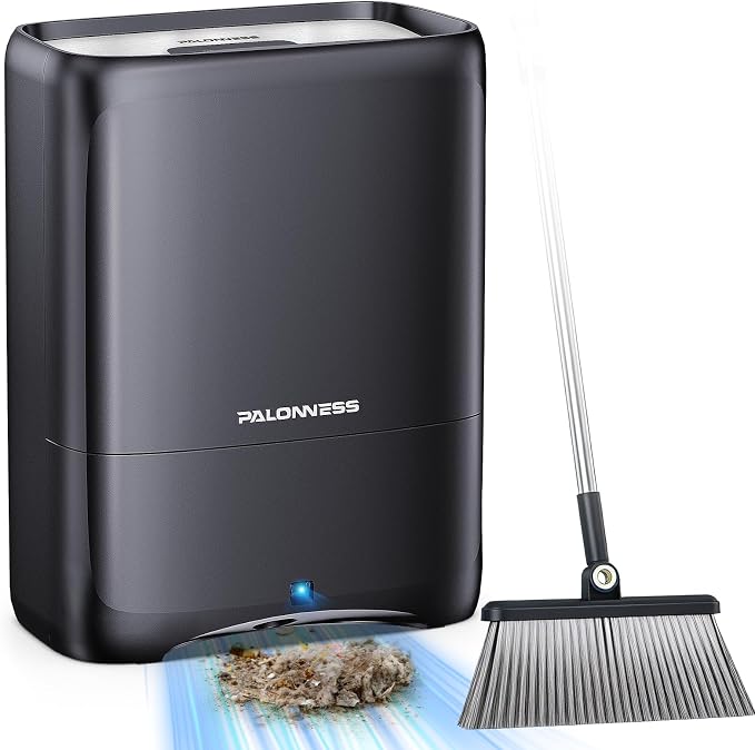 Pro Touchless Vacuum Automatic Dustpan 1400W Ultra Fast & Powerful, 18KPA Vacuum Dustpan TOF Sensor Hands-Free LED Alerts, 6L Electric Dustpan for Home/Kitchen/Office/Sweeping Salon/Pet Shop(No Broom)