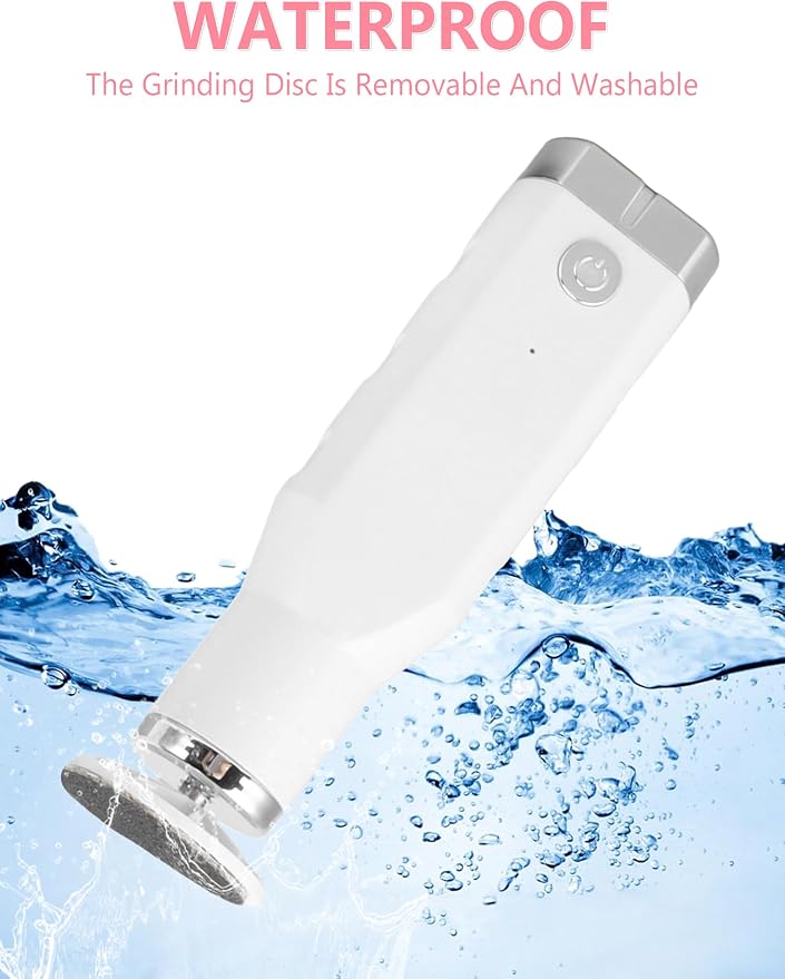 Electric Foot Callus Remover, Dioche 650 RPM Electric Foot File, Adjustable Speed, USB Charging, Removable and Washable, with 60pcs Replacement Sandpaper Disk, for Dead Cracked Hard Skin Calluses