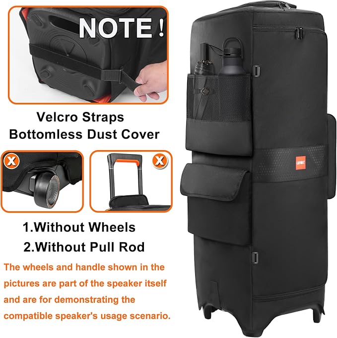LEFOR·Z Speaker Case Compatible with JBL PartyBox 1000,Bottomless Speaker Dust Cover Storage Bag Fits for JBL PartyBox 1000 for Outdoor Travel,Portable Cover Only(Without Wheels and Pull Rod)